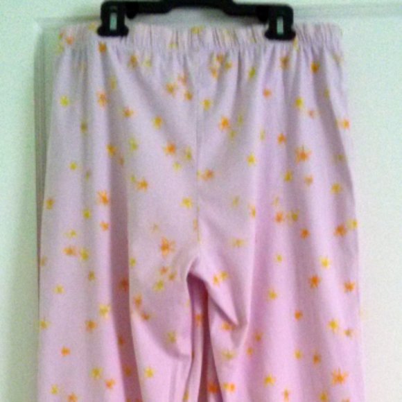 Women's Lounge Pants, Pastel Mauve & Yellow Bees, Relaxed Fit, Medium - Picture 3 of 16